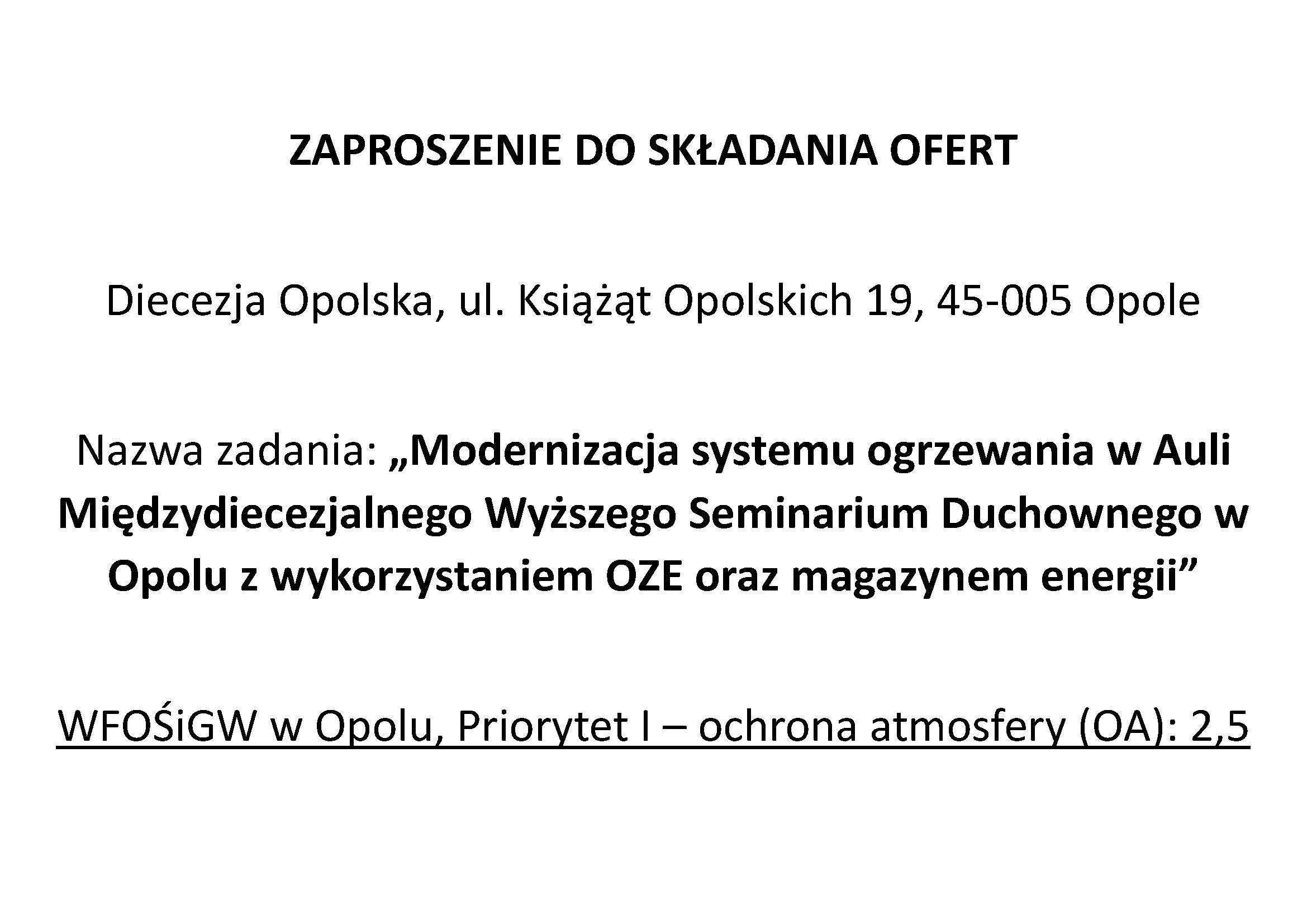 ZAPROSZENIE DO SKŁADANIA OFERT duże