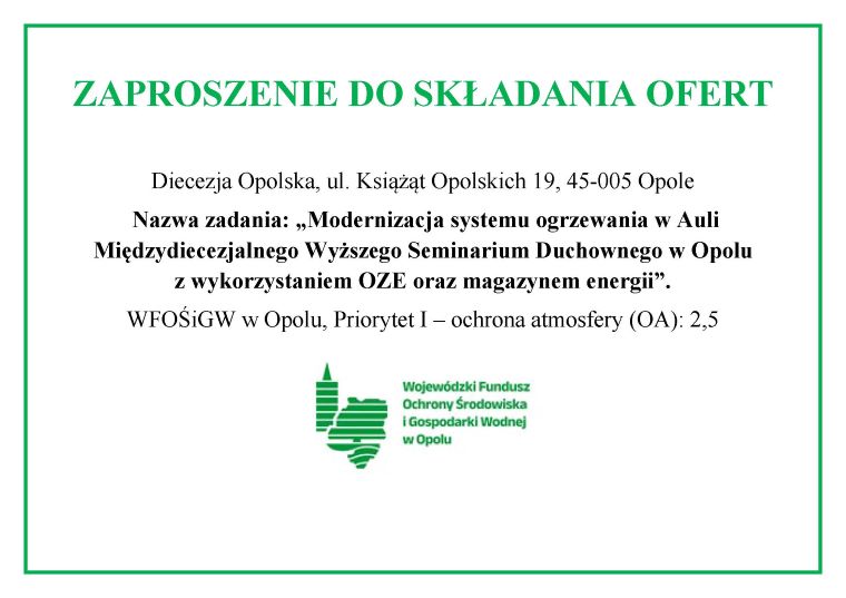 ZAPROSZENIE DO SKŁADANIA OFERT układ graficzny 760